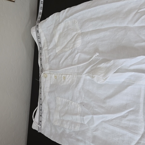 Margaritaville White Wide Leg Washable Linen Pants Drawstring Front Pockets XL - Picture 10 of 12